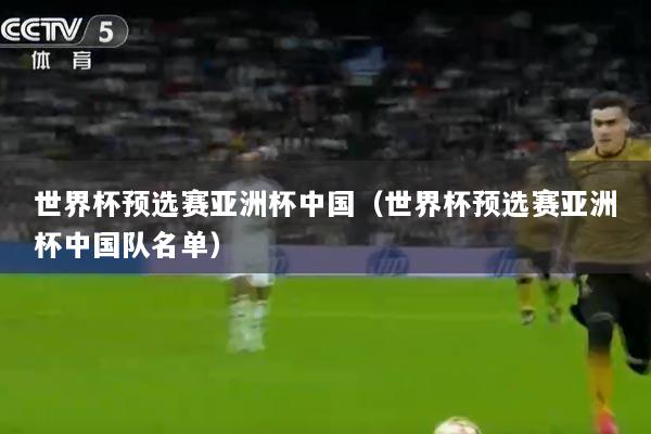 世界杯预选赛亚洲杯中国（世界杯预选赛亚洲杯中国队名单）